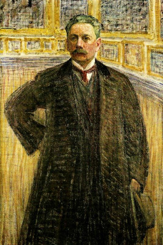 Eugene Jansson portratt av teaterchefen tor hedberg oil painting image